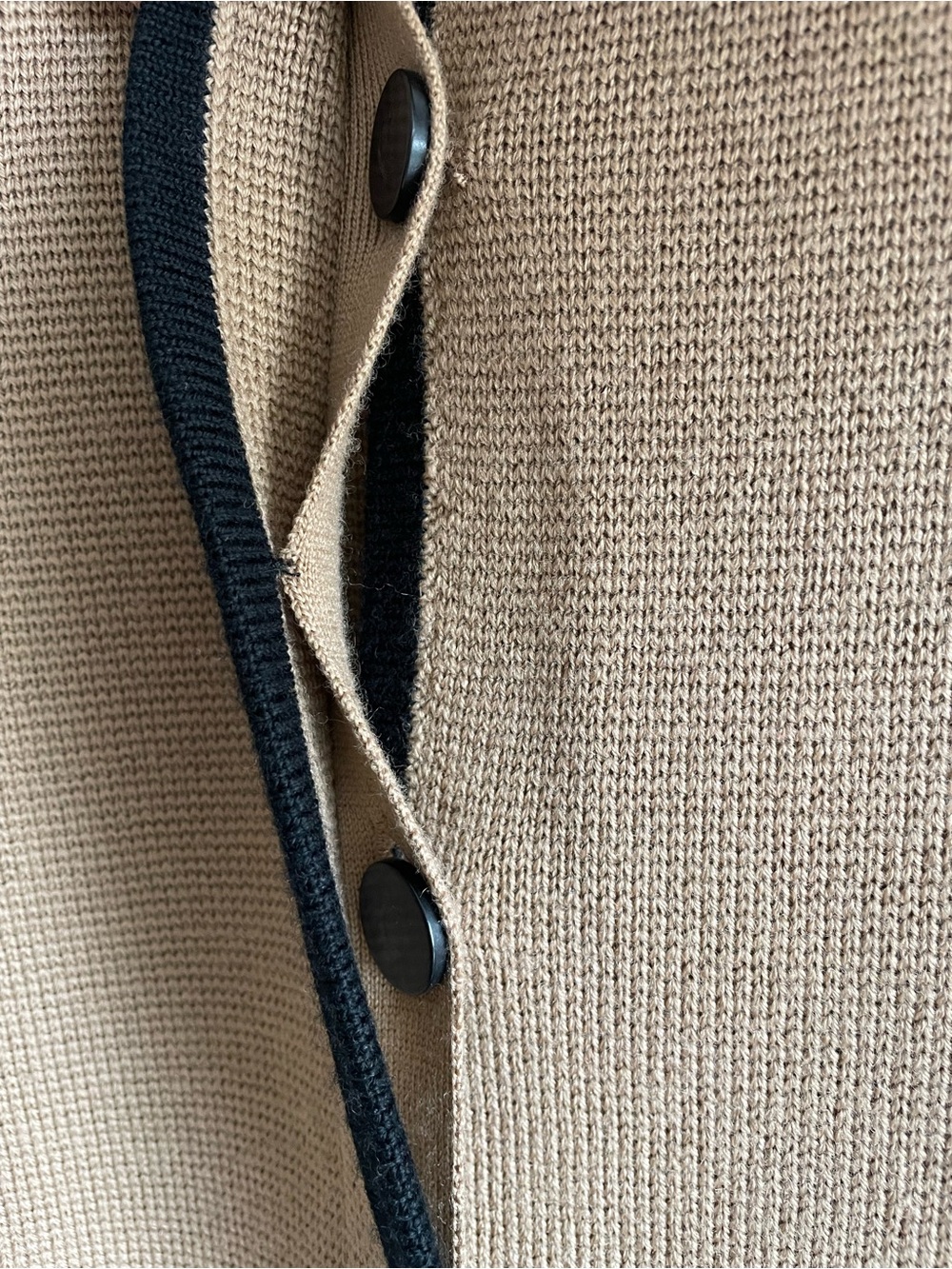 J. Crew merino wool camel black cape jacket classic special event L - Picture 4 of 7